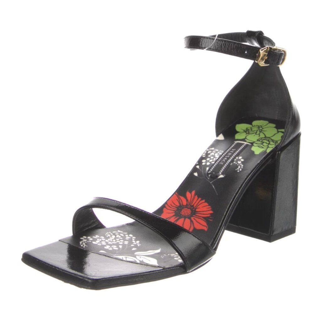 Versace Black Leather Sandals